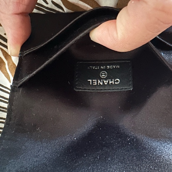 💯% Authentic Chanel Vintage Satin Card Holder Wallet - Picture 11 of 16
